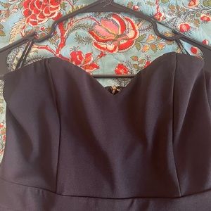 Express Strapless Sweetheart Neckline Jumpsuit. Black. Size 10. Worn once